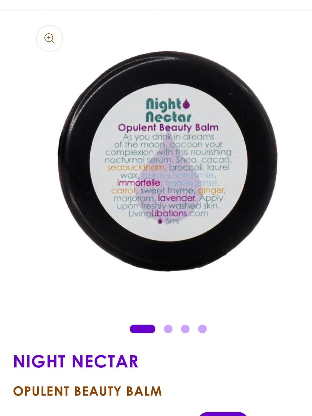 Night Nectar Opulent Beauty Balm — Purple Nourishing Lip & Skin Balm